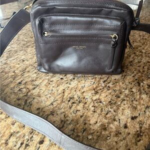 Henri Bendel Brown Leather Crossbody Bag